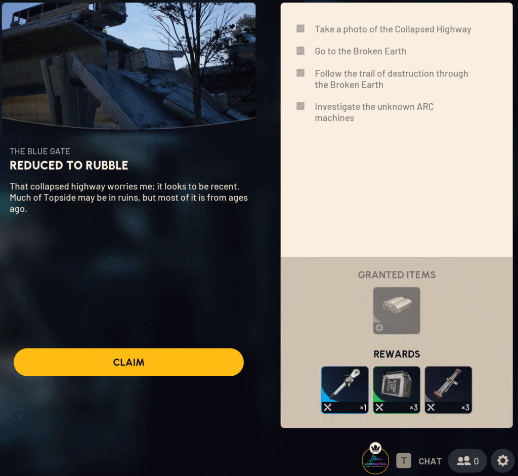 Arc Raiders Blue gate Reduced to Rubble Quest | gamenautica Arc Raiders Blue gate Reduced to Rubble Quest