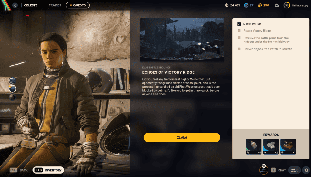 Arc Raiders Echoes of Victory ridge quest overview
