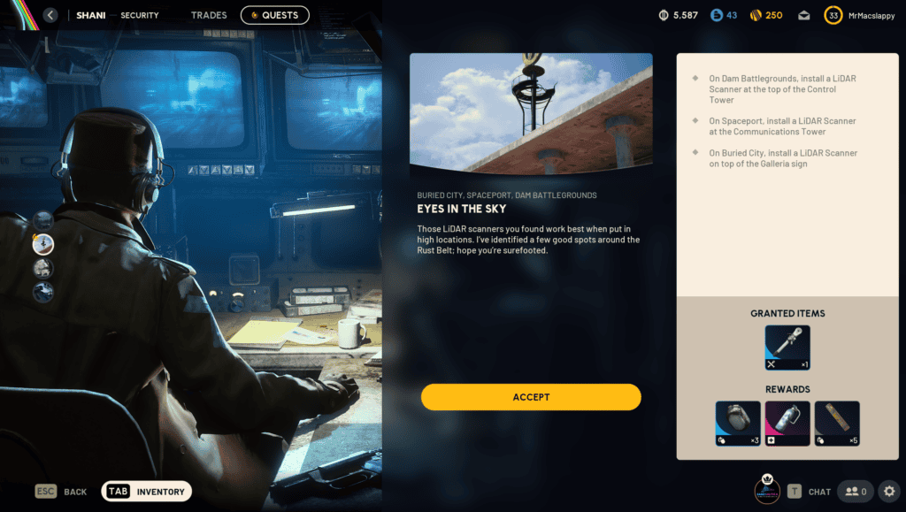 Arc Raiders Eyes in the sky quest overview