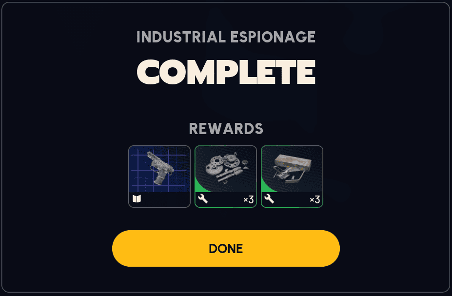 Arc Raiders Industrial espionage Rewards