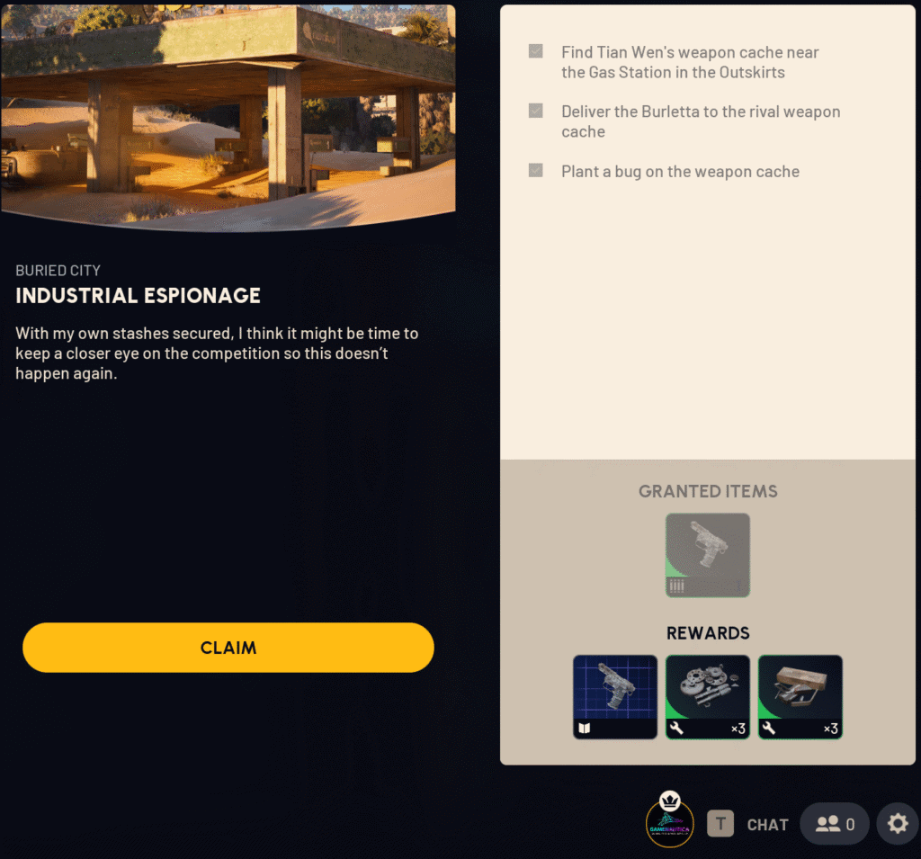 Industrial espionage quest overview