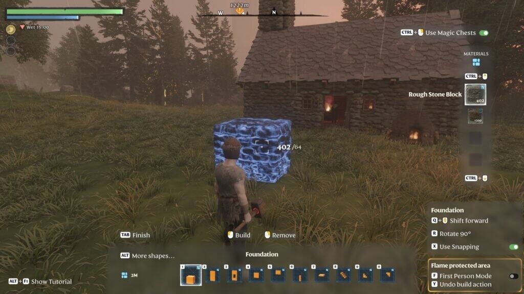 Ensrouded Use snapping by pressing X in build mode