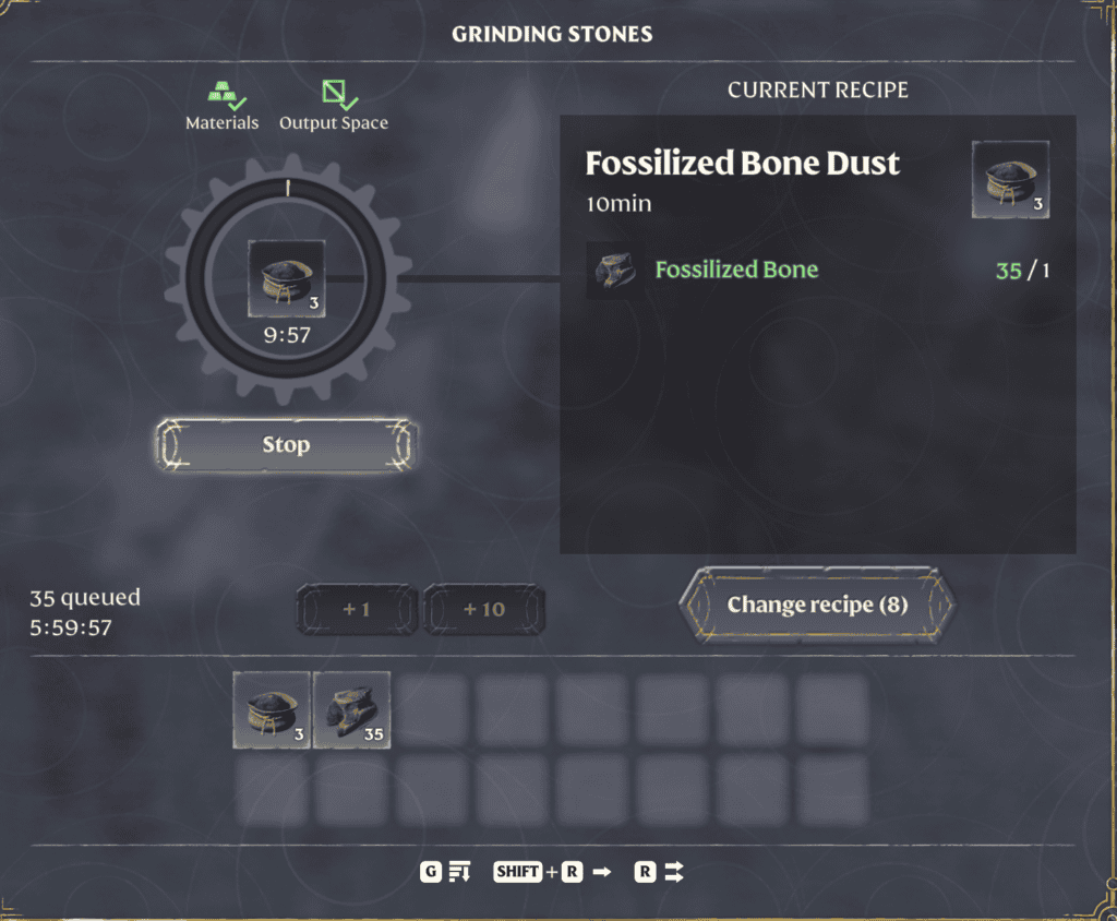 Enshrouded Fossilized Bone Dust