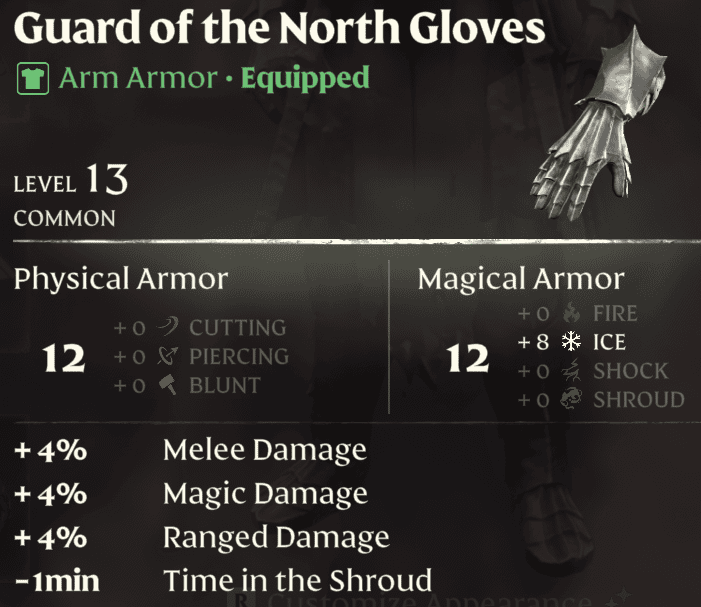 Enshrouded Guard of the North Gloves
