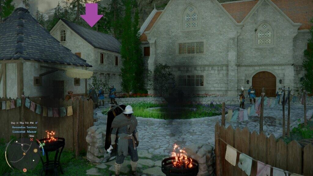 Crimson Desert Go to the building on the left