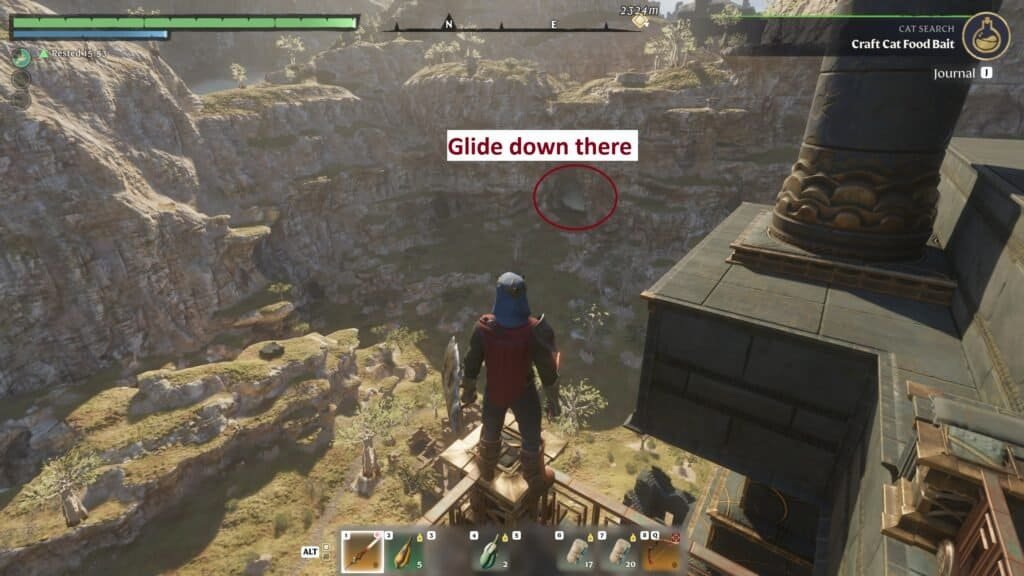 Enshrouded Top of Nomad Highlands spire | gamenautica Enshrouded Top of Nomad Highlands spire