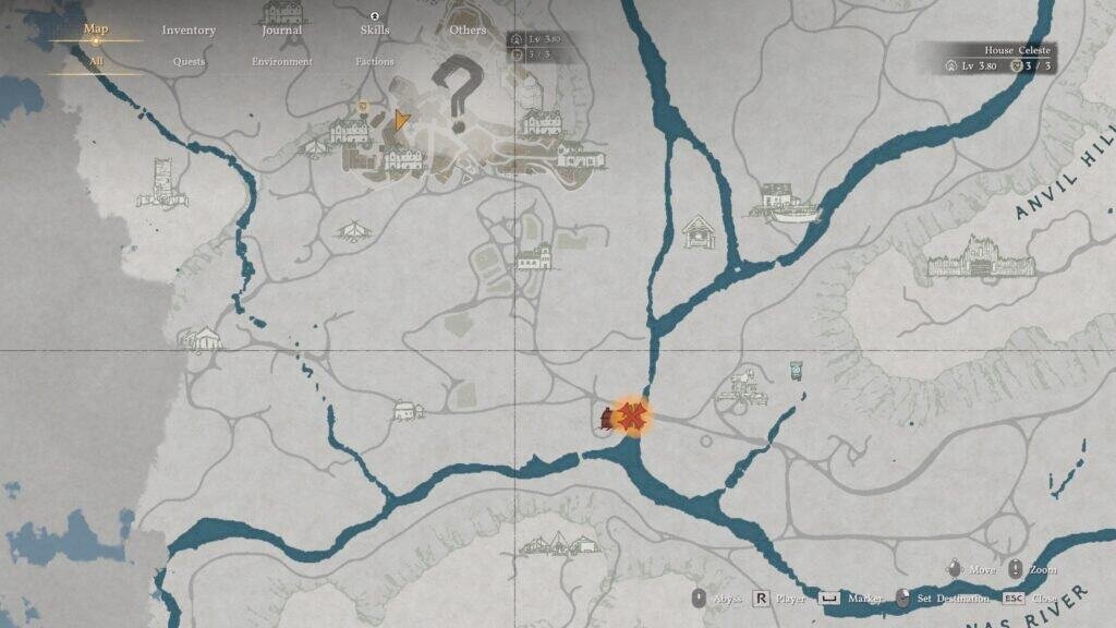 Crimson Desert Shadow Cast Over the River Location 1 | gamenautica Crimson Desert Shadow Cast Over the River Location 1