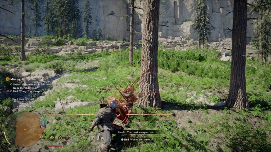 Defeat Bandits before picking up Wooly