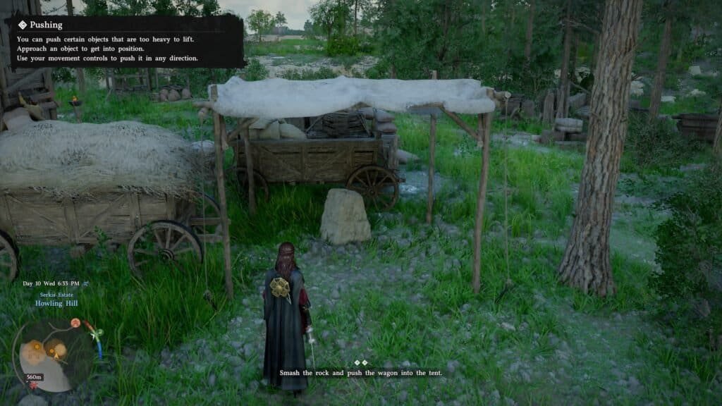 Destry the rocks with Pickaxe