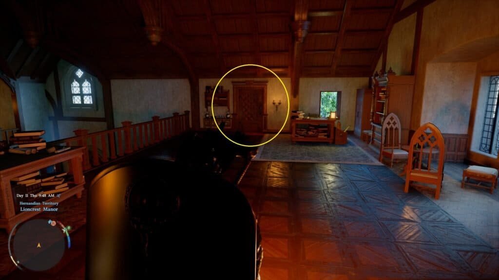 Go through that door