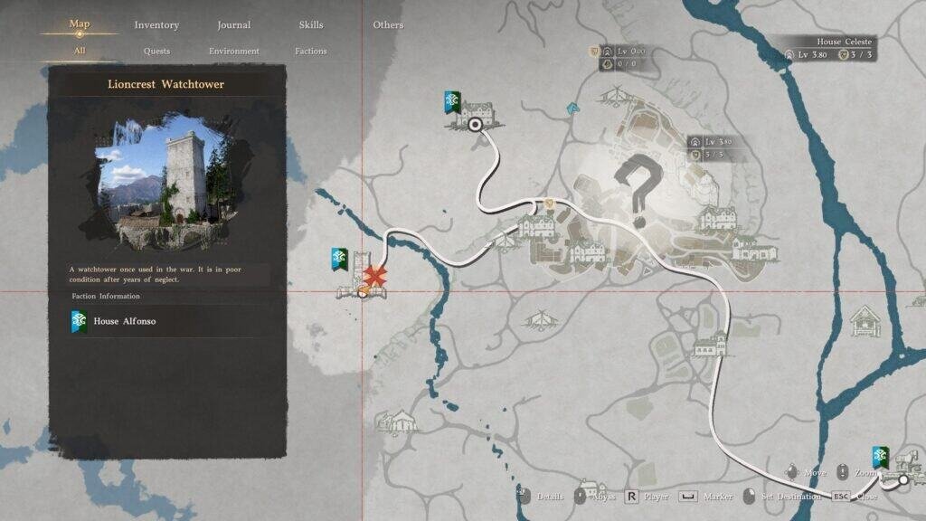 Lioncrest WatchTower Location