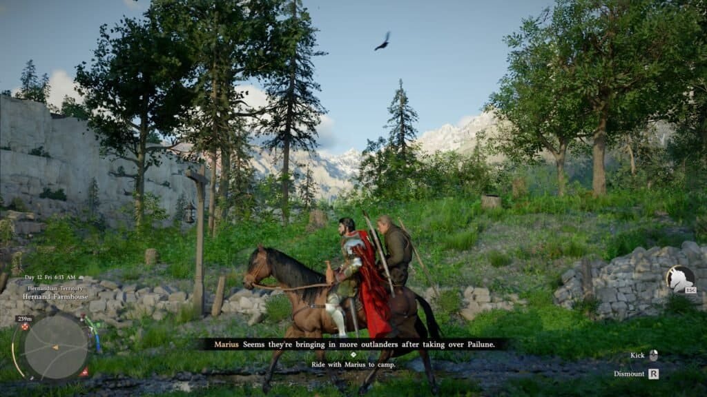 Return of the Comrade Ride Marius to Camp