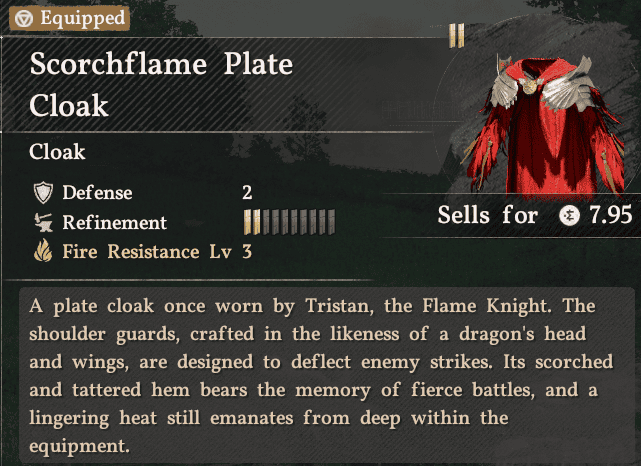 Scorchflame Plate Cloak