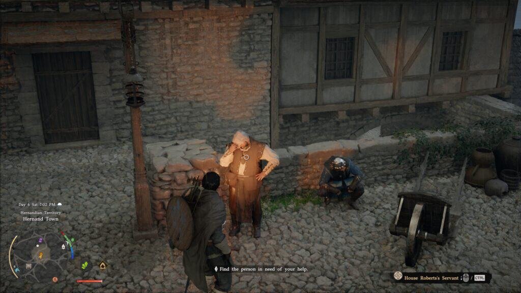 Speak to the Servant to start quest