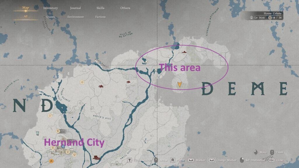 The area you need to be