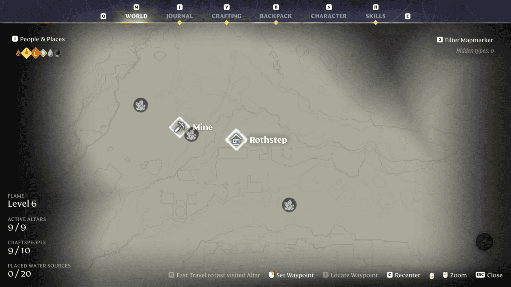 Once at Rothstep head west to the Mine