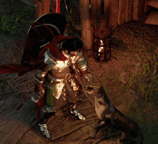 Pet the dog